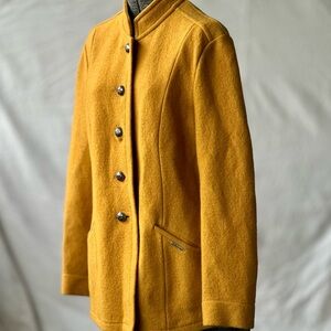 Vintage Geiger Austria boiled wool jacket mustard gold yellow